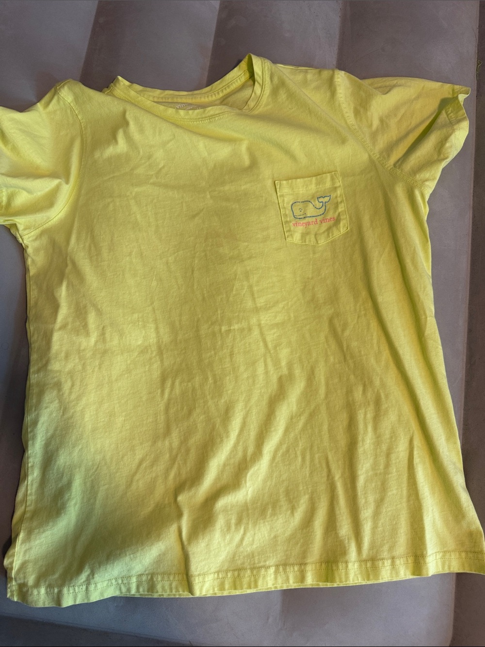 Vineyard Vines Women’s Lemon Yellow Pocket Tee
